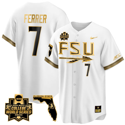 Men's Florida State Seminoles 2024 College World Series Vapor Premier Limited Jersey V2 - All Stitched