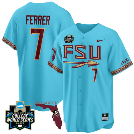 Men's Florida State Seminoles 2024 College World Series Vapor Premier Limited Jersey V2 - All Stitched