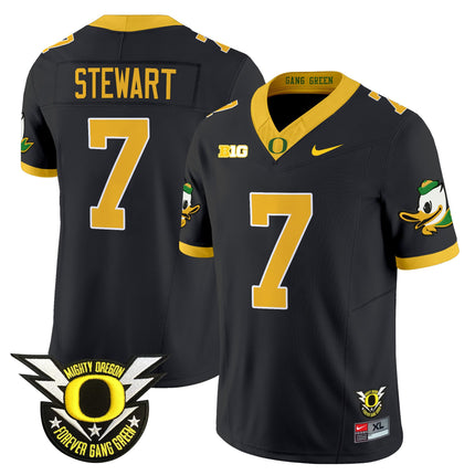 Men's Oregon Ducks 2024 Forever Gang Green & BIG Patch Vapor Limited Jersey - All Stitched