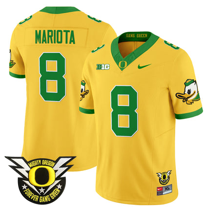 Men's Oregon Ducks 2024 Forever Gang Green & BIG Patch Vapor Limited Jersey - All Stitched