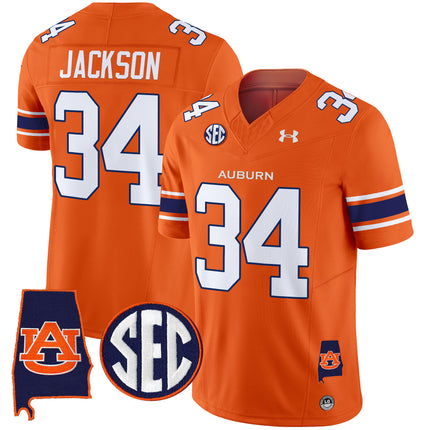 Men's Auburn Tigers 2024 Alabama Patch Vapor Limited Jersey - All Stitched