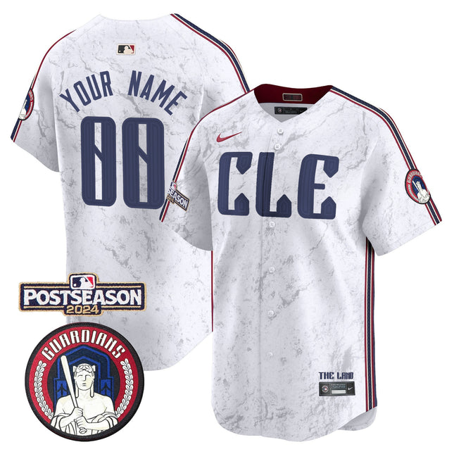 Cleveland Guardians 2024 Postseason Patch City Connect Vapor Premier Limited Custom Jersey - All Stitched