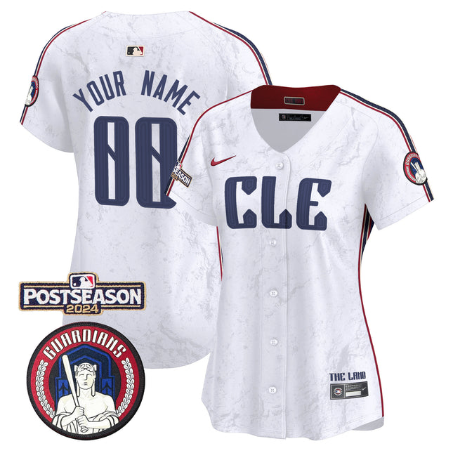 Cleveland Guardians 2024 Postseason Patch City Connect Vapor Premier Limited Custom Jersey - All Stitched