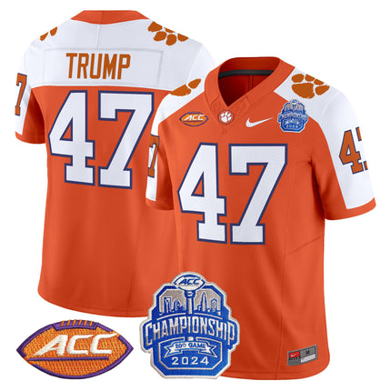 Men's Clemson Tigers 2024 ACC Championship Patch Vapor Limited Jersey - All Stitched