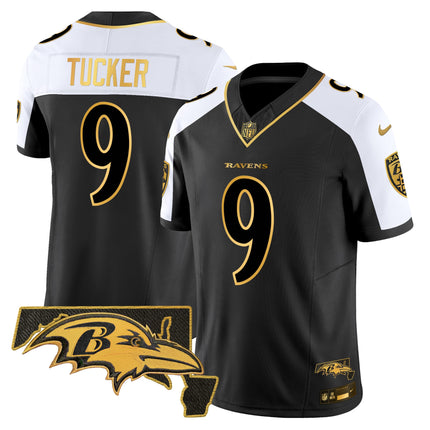 Men's Ravens 2024 Gold Vapor Limited Jersey - All Stitched