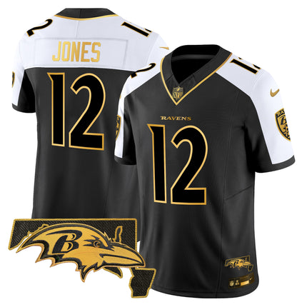 Men's Ravens 2024 Gold Vapor Limited Jersey - All Stitched