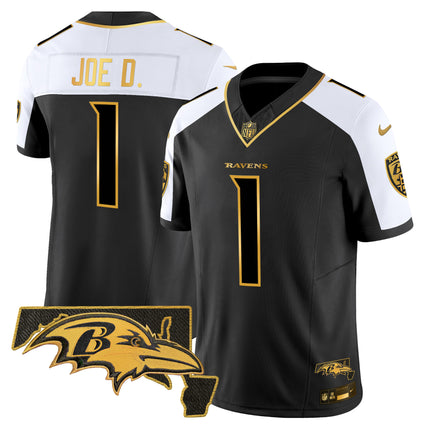 Men's Ravens 2024 Gold Vapor Limited Jersey - All Stitched