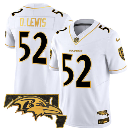 Men's Ravens 2024 Gold Vapor Limited Jersey - All Stitched