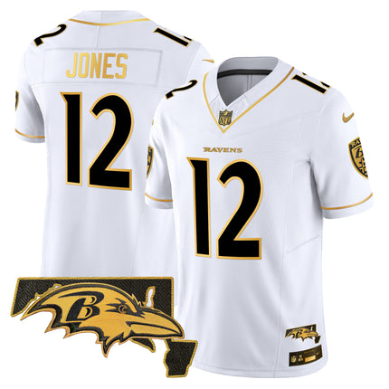 Men's Ravens 2024 Gold Vapor Limited Jersey - All Stitched