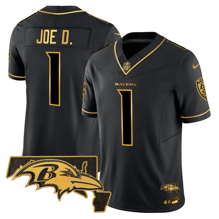Men's Ravens 2024 Gold Vapor Limited Jersey - All Stitched