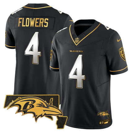 Men's Ravens 2024 Gold Vapor Limited Jersey - All Stitched