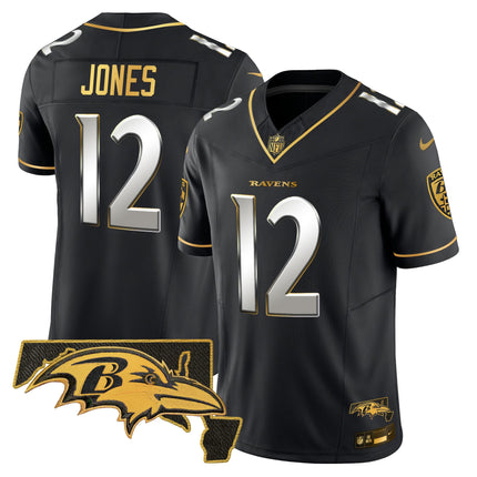 Men's Ravens 2024 Gold Vapor Limited Jersey - All Stitched