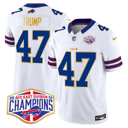 Men's Bills 2024 AFC East Division Champions Gold Trim Vapor Limited Jersey - All Stitched
