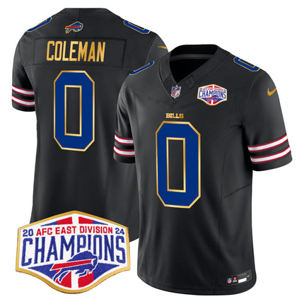 Men's Bills 2024 AFC East Division Champions Gold Trim Vapor Limited Jersey - All Stitched