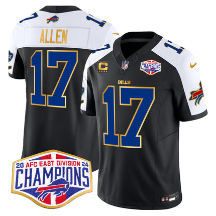 Men's Bills 2024 AFC East Division Champions Gold Trim Vapor Limited Jersey - All Stitched