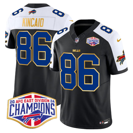Men's Bills 2024 AFC East Division Champions Gold Trim Vapor Limited Jersey - All Stitched