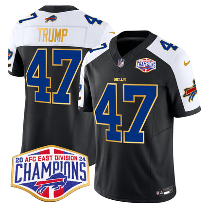 Men's Bills 2024 AFC East Division Champions Gold Trim Vapor Limited Jersey - All Stitched