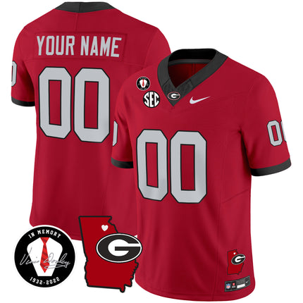 Custom Name/Gender Georgia Bulldogs 2024 Vapor Jersey V4 - Georgia Map - All Stitched