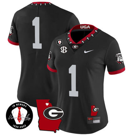 Women's Georgia Bulldogs 2024 Vapor Jersey V4 - Georgia Map - All Stitched