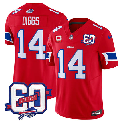 Men's Bills 60th Anniversary Patch Vapor Limited Jersey - All Stitched