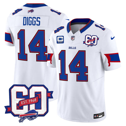 Men's Bills 60th Anniversary Patch Vapor Limited Jersey - All Stitched
