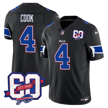 Men's Bills 60th Anniversary Patch Vapor Limited Jersey - All Stitched