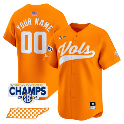 Tennessee Volunteers 2024 Tournament Champions Vapor Premier Limited Custom Jersey - All Stitched