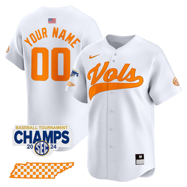 Tennessee Volunteers 2024 Tournament Champions Vapor Premier Limited Custom Jersey - All Stitched