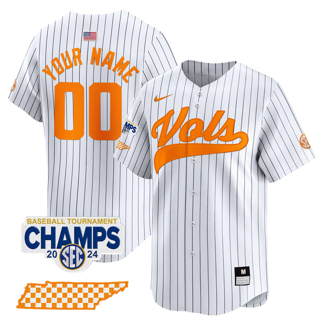 Tennessee Volunteers 2024 Tournament Champions Vapor Premier Limited Custom Jersey - All Stitched