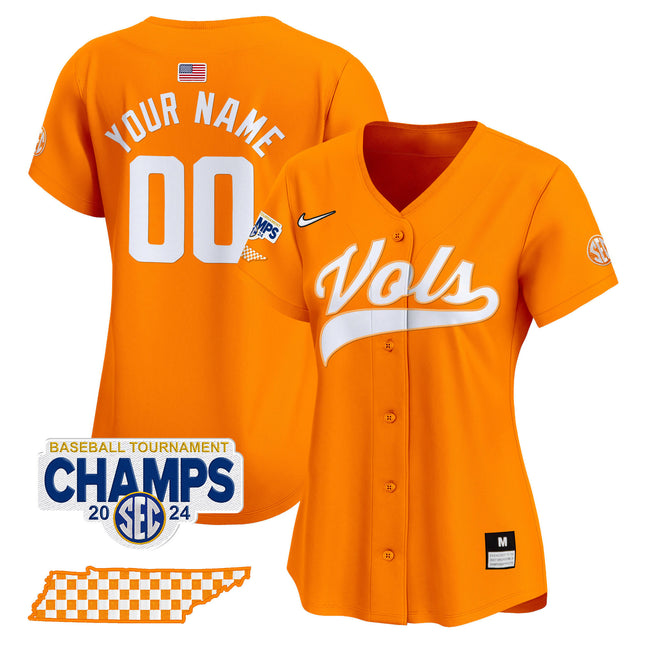 Tennessee Volunteers 2024 Tournament Champions Vapor Premier Limited Custom Jersey - All Stitched