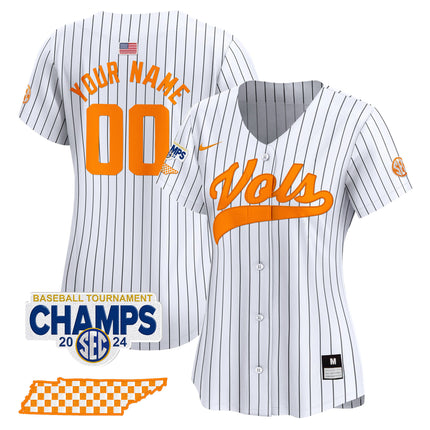 Tennessee Volunteers 2024 Tournament Champions Vapor Premier Limited Custom Jersey - All Stitched