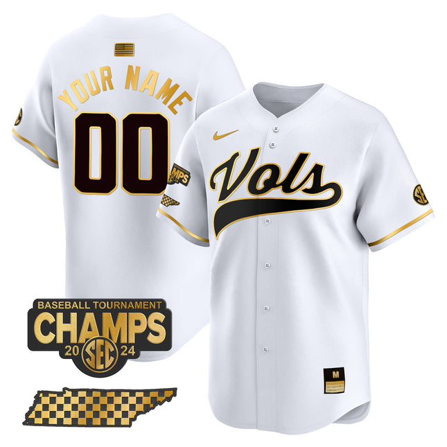 Tennessee Volunteers 2024 Tournament Champions Vapor Premier Limited Custom Jersey - All Stitched