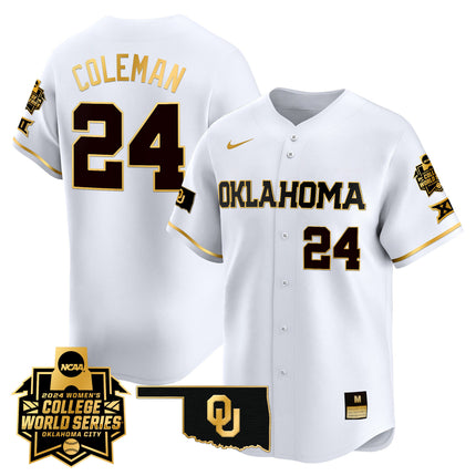 Men's size - Oklahoma Sooners Women's College World Series Champions Vapor Premier Limited Jersey - All Stitched