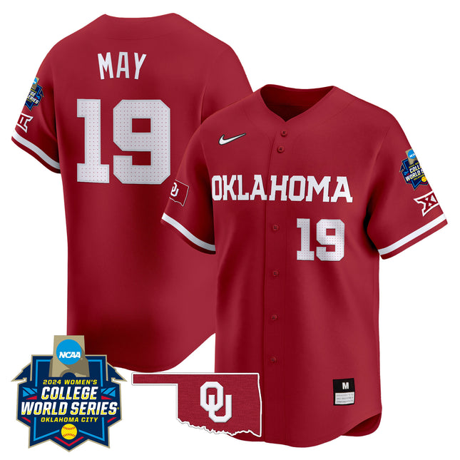 Men's size - Oklahoma Sooners Women's College World Series Champions Vapor Premier Limited Jersey - All Stitched
