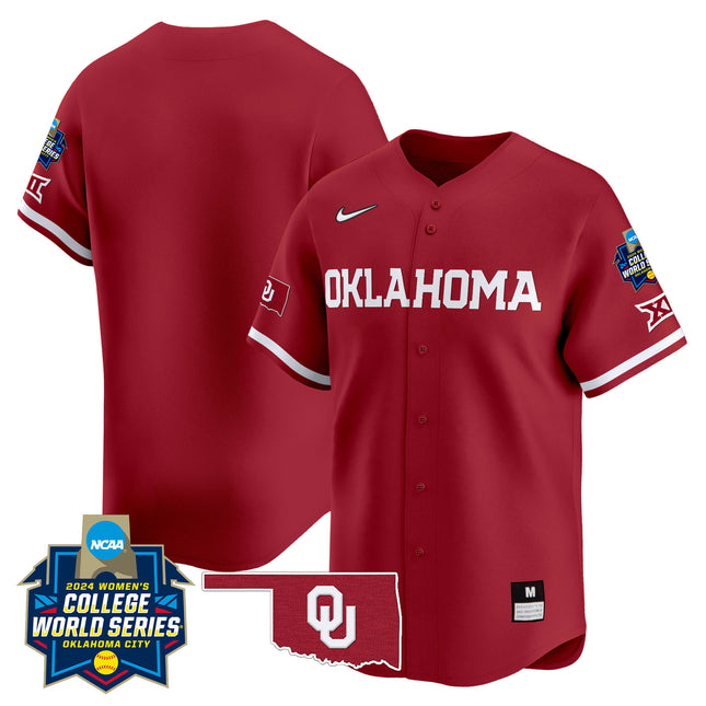 Men's size - Oklahoma Sooners Women's College World Series Champions Vapor Premier Limited Jersey - All Stitched