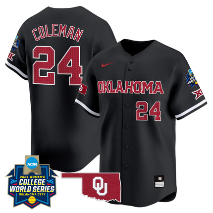 Men's size - Oklahoma Sooners Women's College World Series Champions Vapor Premier Limited Jersey - All Stitched