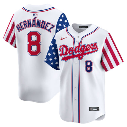 Dodgers White 2024 Independence Day Vapor Premier Limited Jersey V2 - All Stitched