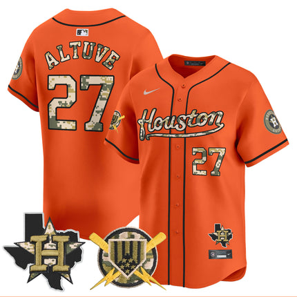 Men's Astros Armed Forces Day Vapor Premier Limited Jersey - All Stitched