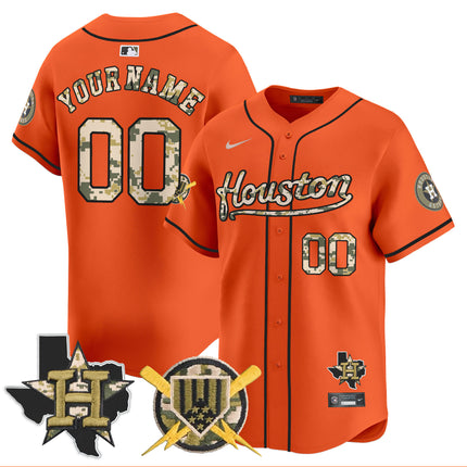Astros Armed Forces Day Vapor Premier Limited Custom Jersey - All Stitched