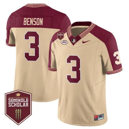 Men?s Florida State Seminoles Football Vapor Gold Jersey ? Seminole Scholar ? All Stitched