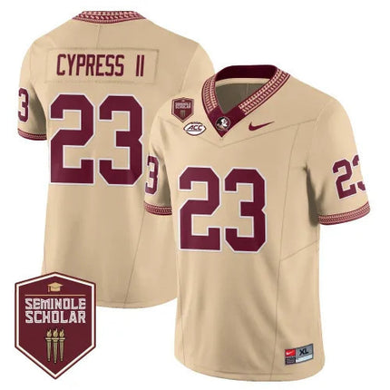 Men?s Florida State Seminoles Football Vapor Gold Jersey ? Seminole Scholar ? All Stitched