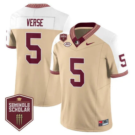 Men?s Florida State Seminoles Football Vapor Gold Jersey ? Seminole Scholar ? All Stitched