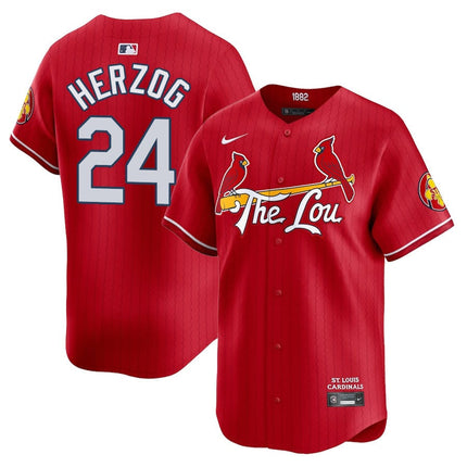 Men's St. Louis Cardinals Red 2024 City Connect Limited Jersey TLA - All Stitched