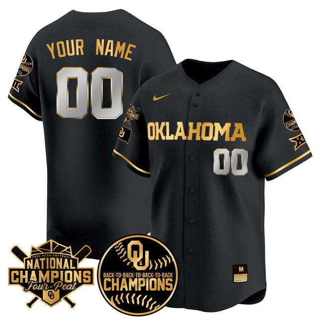 Custom Oklahoma Women's Back To National Champions Jersey 406VTTLJS002 - All Stitched