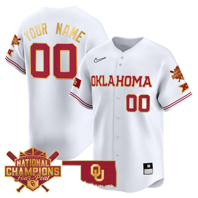 Oklahoma Champions Patch Gold Trim Vapor Premier Limited Custom Jersey - All Stitched