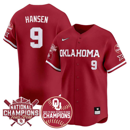 Men's size - Oklahoma Women's Back To National Champions Jersey 406VTTLJS002 - All Stitched