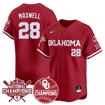 Men's size - Oklahoma Women's Back To National Champions Jersey 406VTTLJS002 - All Stitched