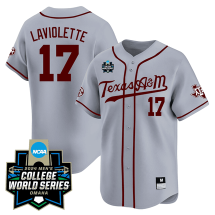 Men's Texas A&M 23/24 Jersey - 2024 College World Series Patch