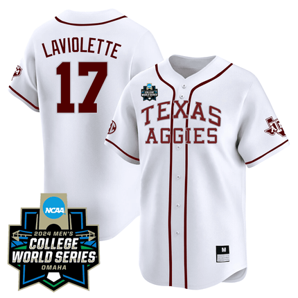 Men's Texas A&M 23/24 Jersey - 2024 College World Series Patch