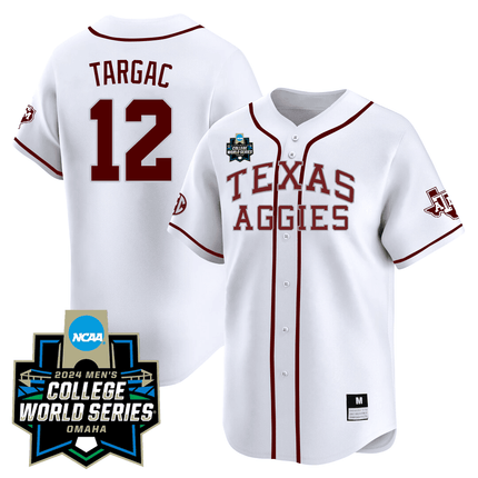 Men's Texas A&M 23/24 Jersey - 2024 College World Series Patch